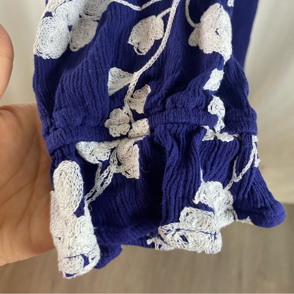 Simply Irresistible Women’s Large Mini Dress Floral Embroidered Navy White - Picture 4 of 7